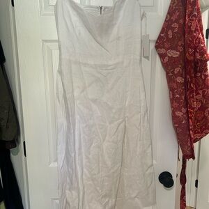 Reformation Bridgton White Linen Dress
